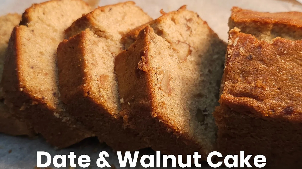 Date and Walnut Loaf Cake | Soft Moist Tea Cake with Dates | Cook with Judy and Flo