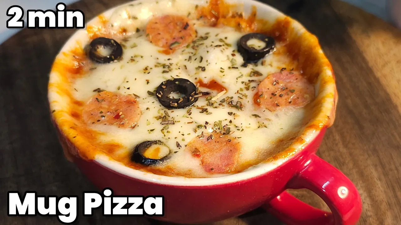 Mug Pizza Recipe | Easy Microwave Mug Pizza in 2 Minutes