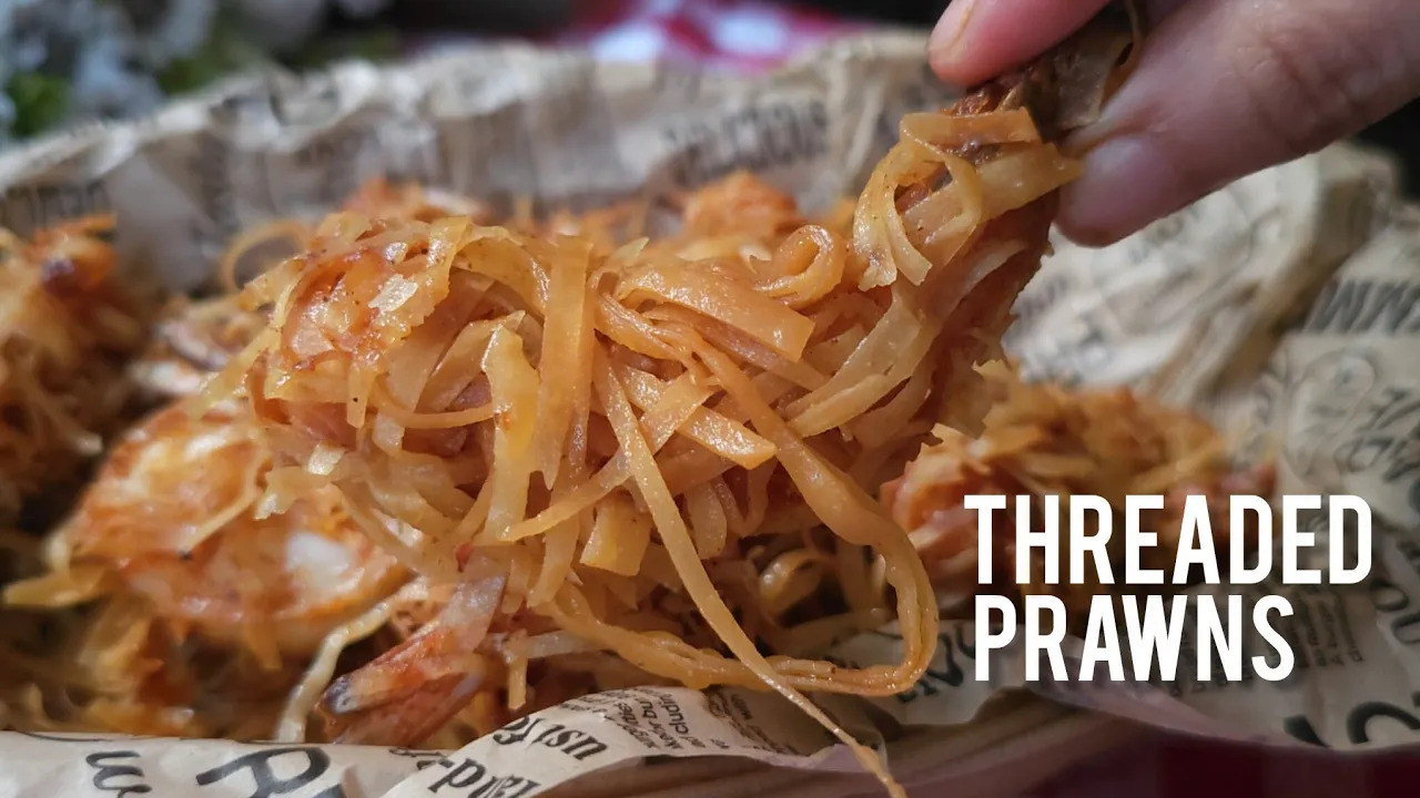 Threaded Prawns | How to Make Thread Prawns | Indo Chinese Starter