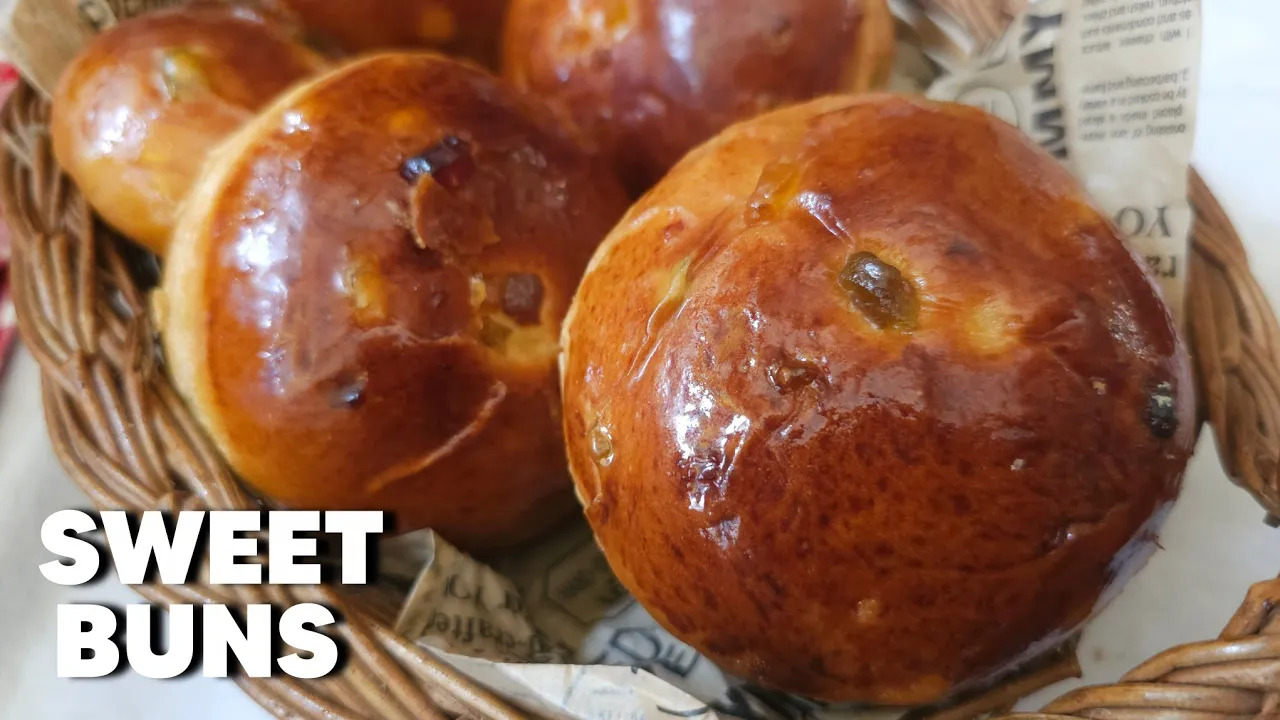Tutti Frutti Sweet Buns | Bakery Style Soft & Fluffy Bun Maska at Home