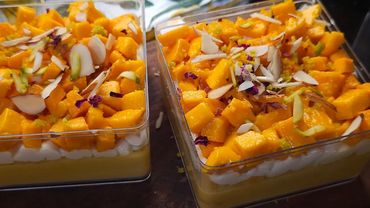 Mango Tres Leches Cake Recipe | Easy Creamy Mango Milk Cake