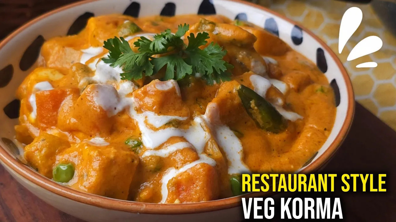 Veg Korma Recipe | Restaurant Style Mixed Vegetable Korma | Easy & Creamy Curry ⭐