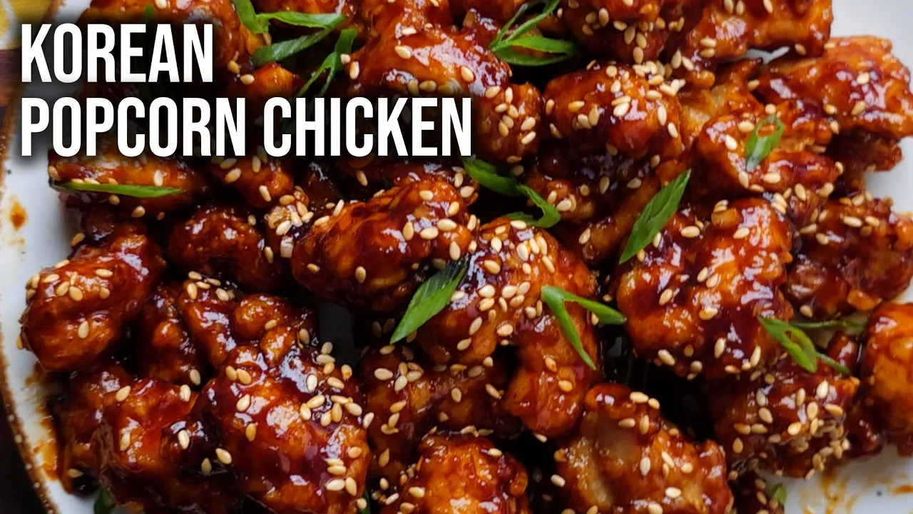 Crispy Korean Chicken Popcorn Recipe | Easy Sweet & Spicy Korean Fried Chicken