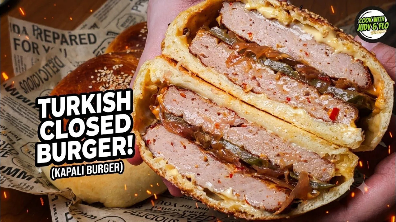 How to Make Turkish Kapalı Burger | Viral Closed Burger Recipe